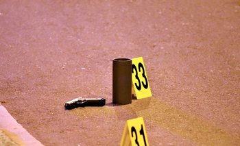 Escena del crimen con una bala. (Archivo)