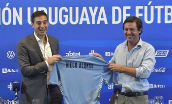 Diego e Ignacio Alonso en la presentación del nuevo entrenador, en enero