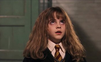 Emma Watson en una escena de la primera película de Harry Potter.