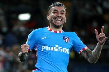 Ángel Correa celebra su gol para Atlético de Madrid