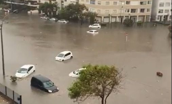 En Montevideo se dieron registros de entre 50 y 100mm de lluvia en las últimas horas, con mayor actividad entre las 5 y las 7 de la mañana