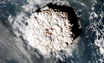 La explosión del volcán submarino se registró el 15 de enero.