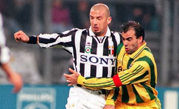 Vialli cuando jugaba para la Juventus en 1996