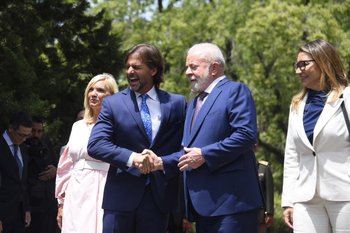 Lacalle recibió a Lula en Suárez y Reyes