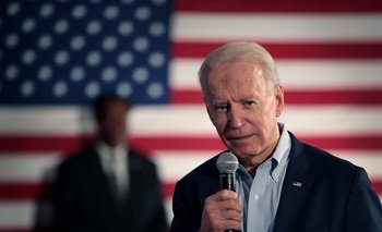 Joe Biden durante un discurso en Baja California Sur