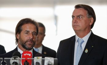 Los presidentes de Uruguay y Brasil, Luis Lacalle Pou y Jair Bolsonaro