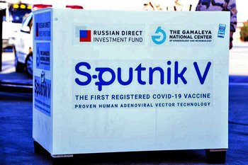 Cargamento de la vacuna contra el covid-19 Sputnik V