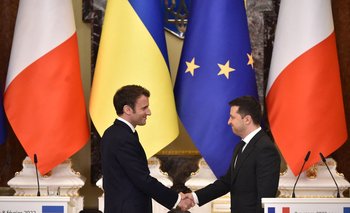 El presidente francés se reunió con su homólogo ucraniano este martes