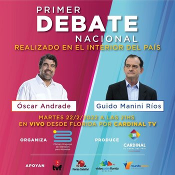 Debate Andrade - Manini Ríos, el 22 de febrero