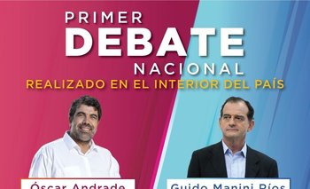 Debate Andrade - Manini Ríos, el 22 de febrero