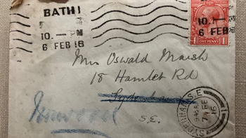 La carta fue dirigida a Katie Marsh, esposa de un comerciante de sellos.