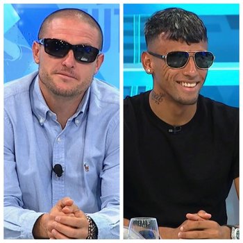 Diego "Ruso" Pérez y Luciano Rodríguez bromearon con los lentes de sol