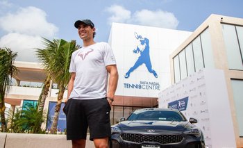Rafael Nadal durante la inauguración de su centro de tenis en Costa Mujeres