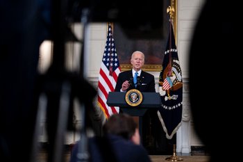 El presidente de Estados Unidos, Joe Biden, habló este martes en la Casa Blanca