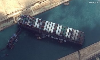 El Ever Given se estancó en el Canal de Suez en marzo del 2021