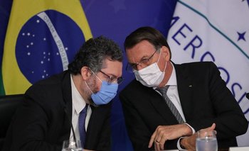 Ernesto Araújo con el presidente de Brasil, Jair bolsonaro