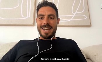 Bruno Fornaroli en el video tras su convocatoria a la selección de Australia