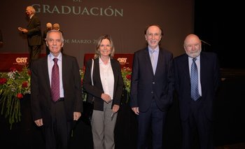 Julio Fernández, Denise Vaillant, Jorge Grünberg y Miguel Bresciano 
