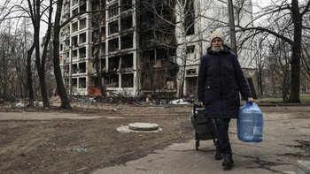 Edificios en la capital ucraniana destruidos. Foto del miércoles 30 de marzo.