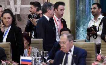 El secretario de Estado de los Estados Unidos, Antony Blinken, y el canciller de Rusia, Sergey Lavrov