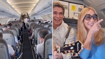 Carlos Baute y Marta Sánchez cantaron en un vuelo para tranquilizar al resto de los pasajeros