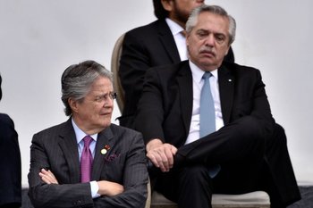 Guillermo Lasso, presidente de Ecuador, y Alberto Fernández, presidente de Argentina.