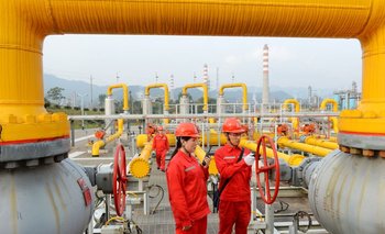 Una refinería china de petróleo 
