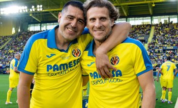 Diego Forlán y Juan Román Riquelme volvieron a jugar juntos con Villarreal este sábado