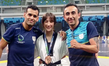 Federico González clasificado, Sara Grippoli con su bronce y Mayko Votta, el DT, orgulloso