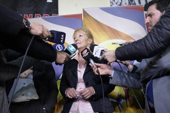Archivo. Carolina Cosse como candidata del sublema Unidad para los Cambios con el Partido Comunista
