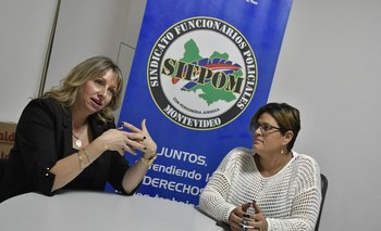 Patricia Rodríguez, presidenta del sindicato policial (Sifpom) y la vicepresidenta, Patricia Noy Cardozo