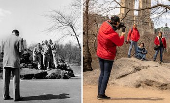 Central Park, 2 de abril de 1951; 2 de abril de 2019. Sam Falk/The New York Times; Tony Cenicola