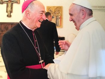 Archivo. Raúl Scarrone junto al Papa Francisco