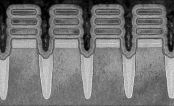 Fila de nanohojas de los chips de dos nanómetros