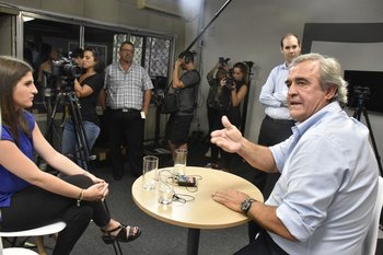 Jorge Larrañaga durante entrevista con El Observador en 2019, cuando era precandidato a presidente.