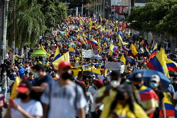 Protestas contra el gobierno en Colombia