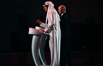 Gianni Infantino y el Emir de Qatar