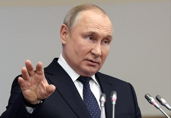 Vladimir Putin durante una conferencia. Foto de Archivo