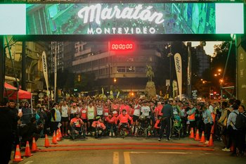 La largada de la Maratón de Montevideo