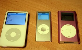 Algunos iPods lanzados por Apple.