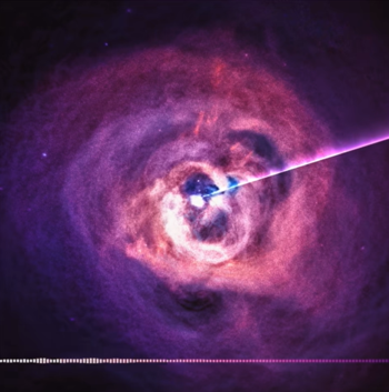 La imagen usada por la NASA del agujero negro.