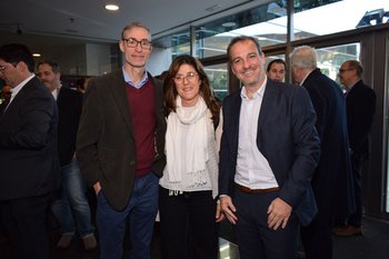 Daniel Telechea, Laura Pérez y Gustavo Monteserín