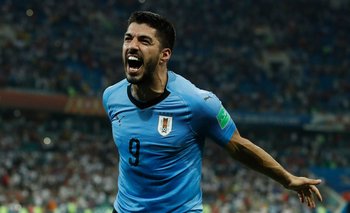 Suárez celebra uno de sus goles