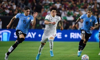 Federico Valverde en el amistoso de Uruguay ante México