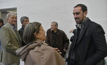 Diego Godín, Sebastián Bauza, José Herrera y Óscar Tabárez