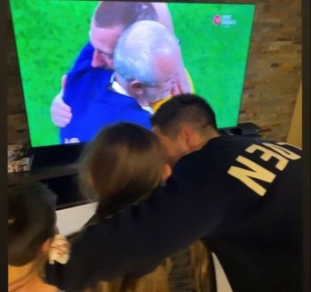 Fornaroli y su familia siguieron el partido por TV