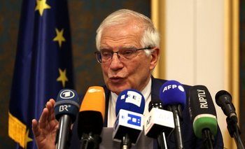 El Alto Representante de la UE para Asuntos Exteriores y Política de Seguridad, Josep Borrell, da una conferencia de prensa en la capital iraní, Teherán