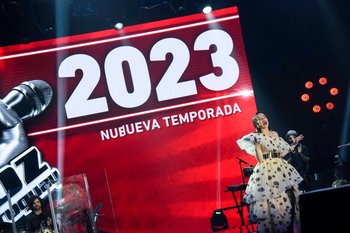 Natalia Oreiro en el anunció de la temporada 2023 de La Voz