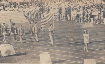 Desfile inaugural, la delegación de Uruguay en los Juegos Olímpicos de 1972