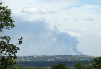 Combates en la región de Luhansk (imagen del 24 de junio de 2022).